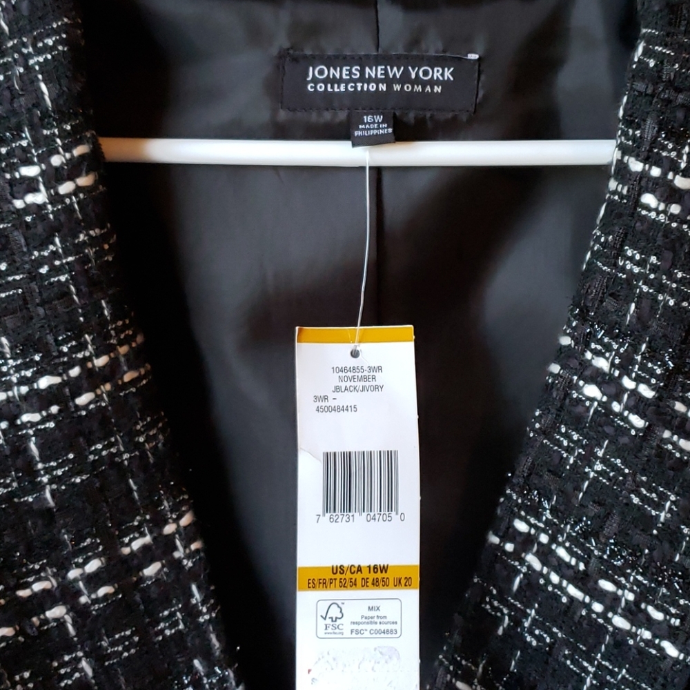 NWT Jones New York size 16W blazer - Picture 3 of 7